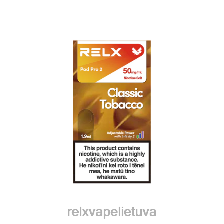Order RELX Pods | RELX pod pro 2 - 3 ankštys klasikinis tabakas F8PPV110