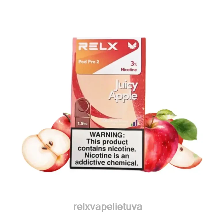 RELX Flavors Pods | RELX pod pro 2 - 3 ankštys sultingas obuolys F8PPV95