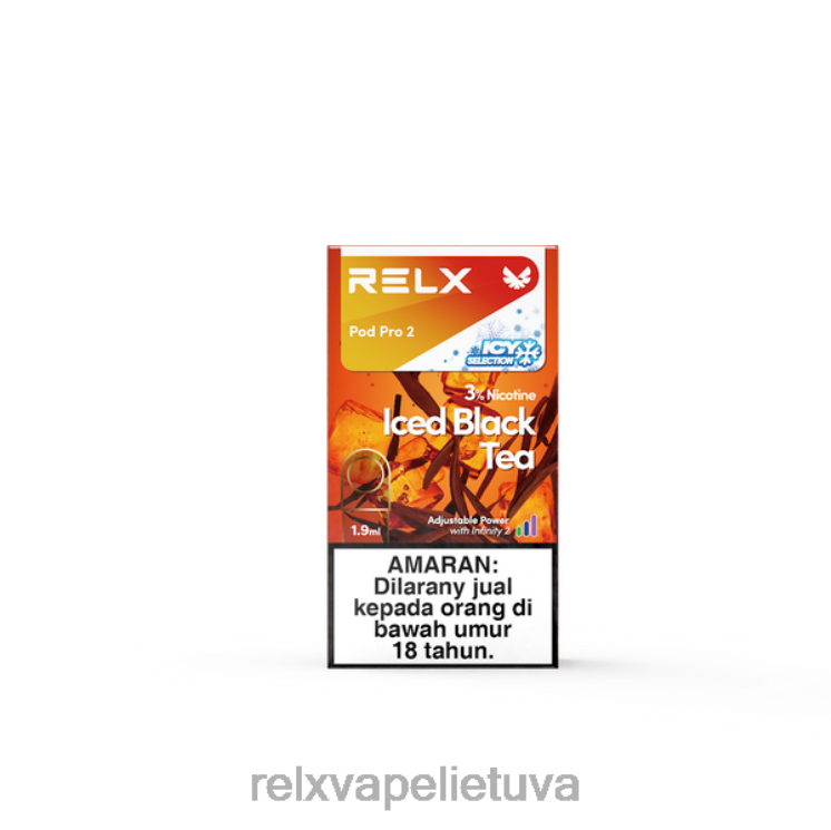 RELX Lietuva | RELX pod pro 2 - 3 ankštys ledinė juodoji arbata F8PPV112