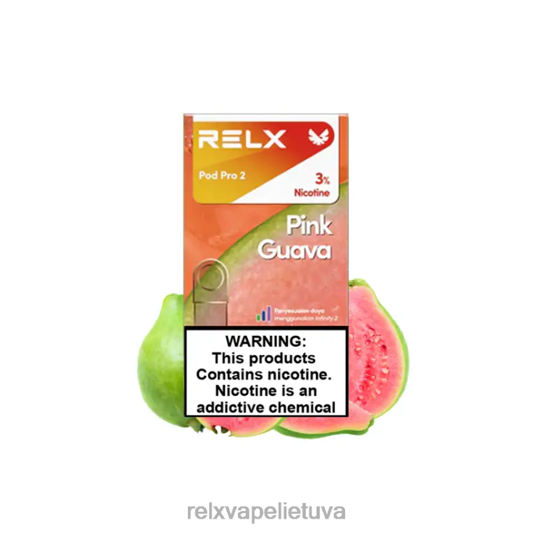 RELX Shop | RELX pod pro 2 - 3 ankštys rožinė gvajava F8PPV106