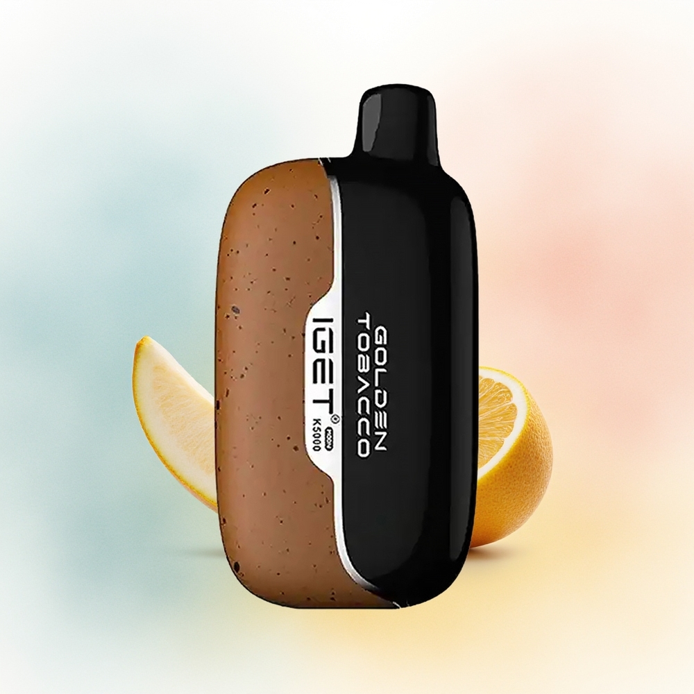 IGET Moon K5000 5000 Puffs 49.5x25.3x99.4 mm Auksinis Tabakas Wholesale Lithuania