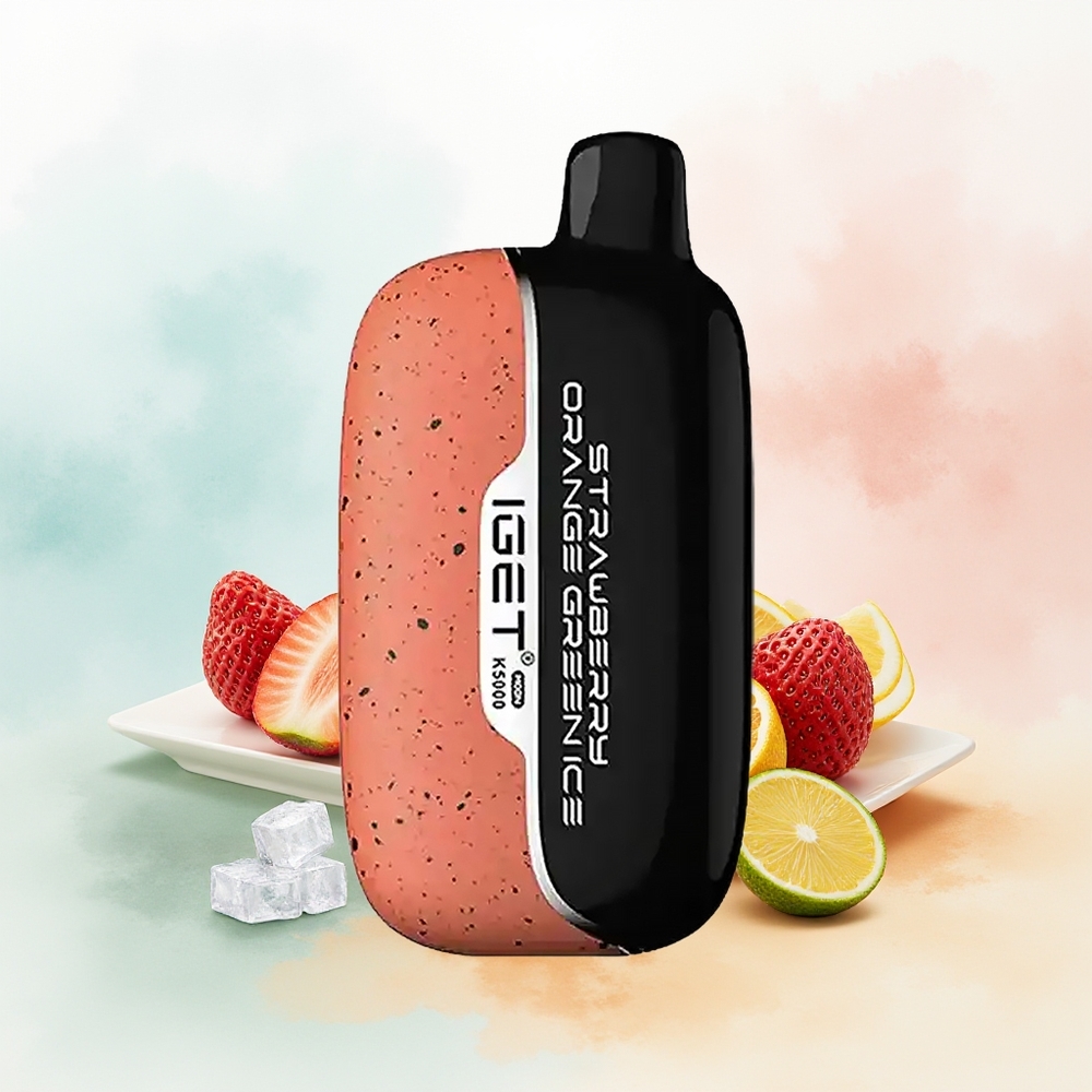 IGET Moon K5000 5000 Puffs 49.5x25.3x99.4 mm Braškės Apelsinas Žaliasis Ledas Wholesale Lithuania