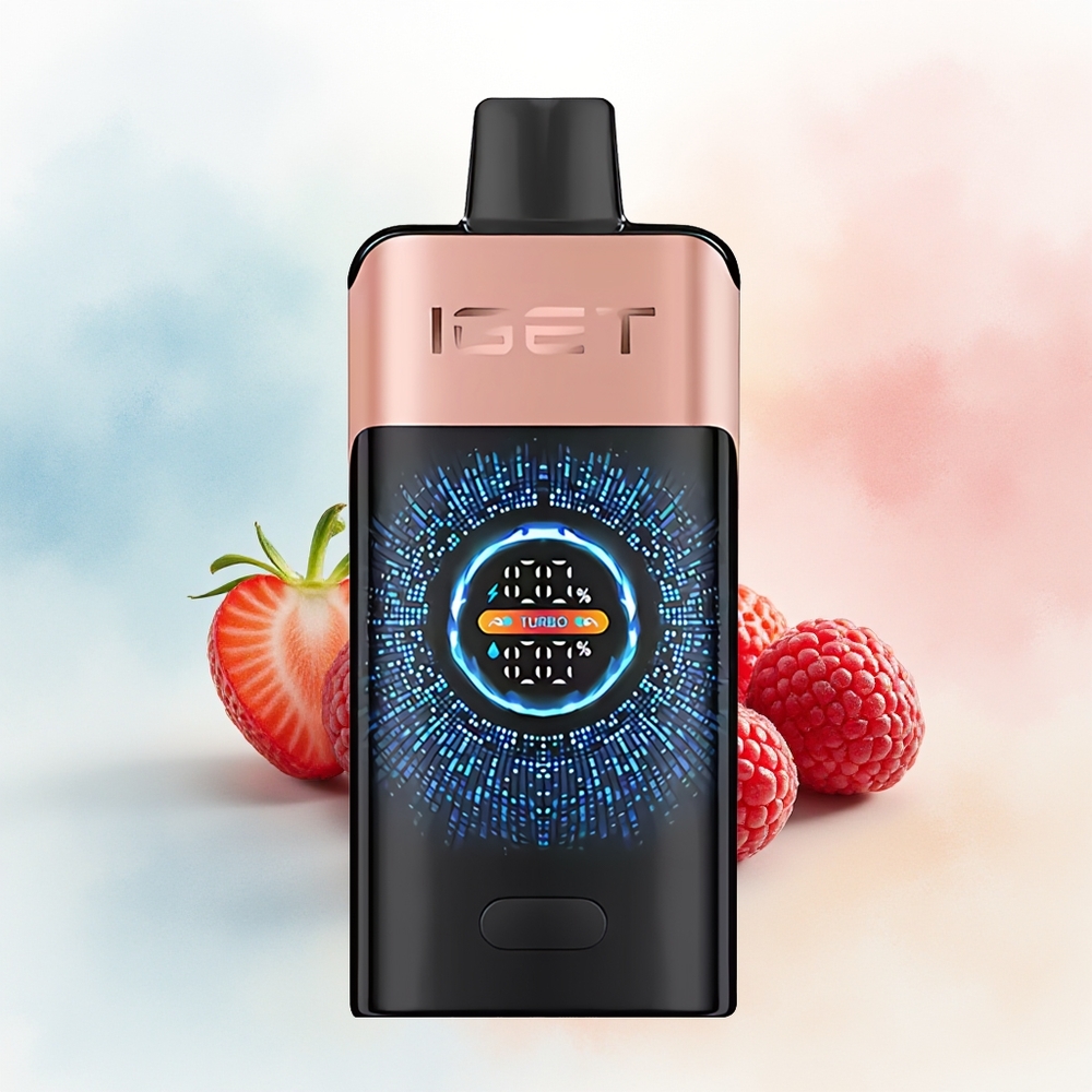 IGET ONE 12000 Puffs 2700 mAh Large Curved Color Screen Braškė Avietė Wholesale Lithuania