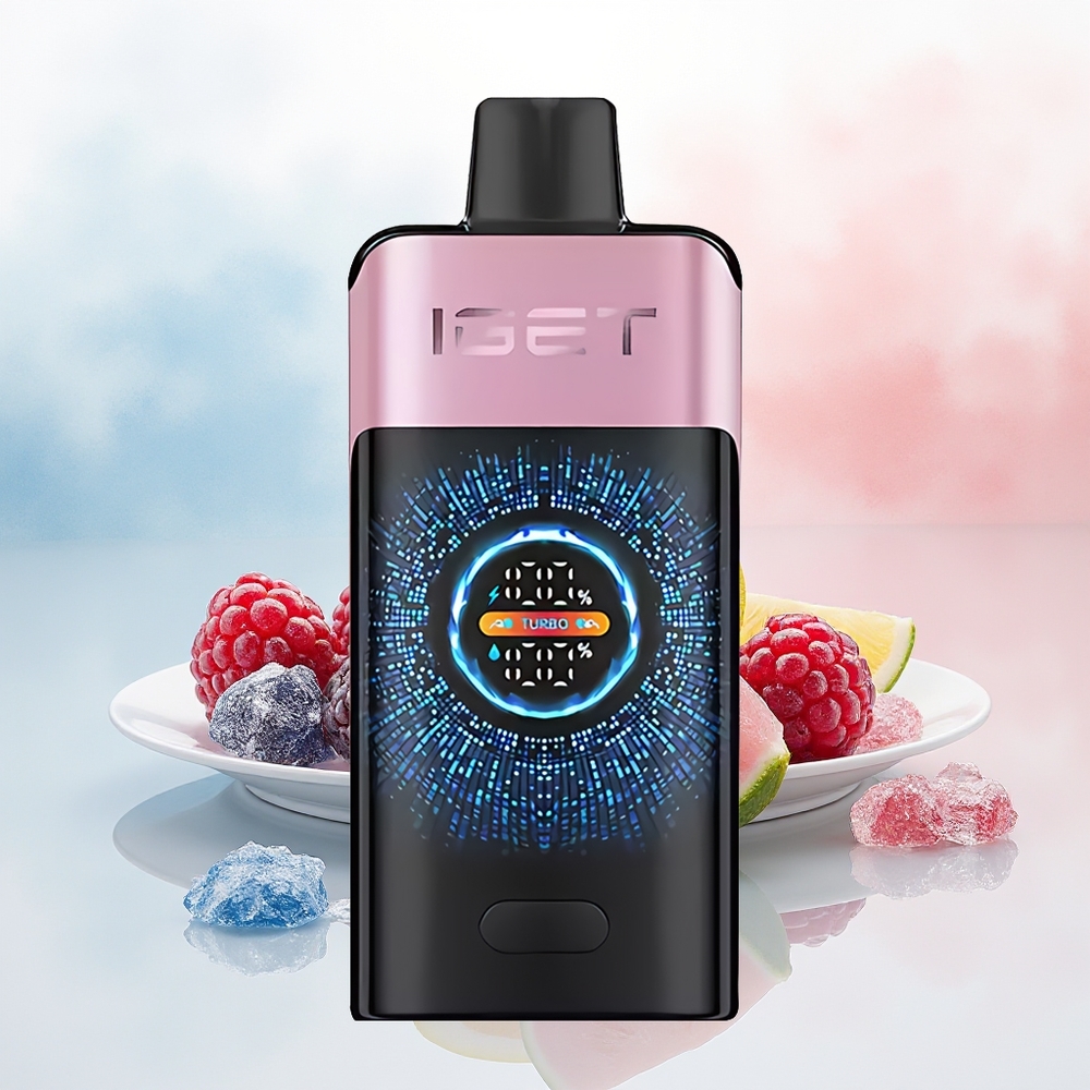 IGET ONE 12000 Puffs Didelis Išlenktas Spalvotas Ekranas 2700 mAh Blackberry Ice (Uogienė Šaltis) Wholesale Lithuania