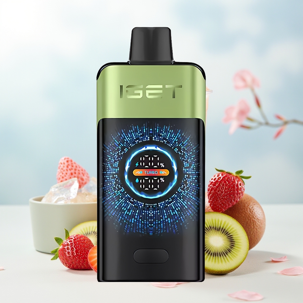 IGET ONE 12000 Puffs Didelis Išlenktas Spalvotas Ekranas 2700 mAh Braškių Kiwi Ledas Wholesale Lithuania