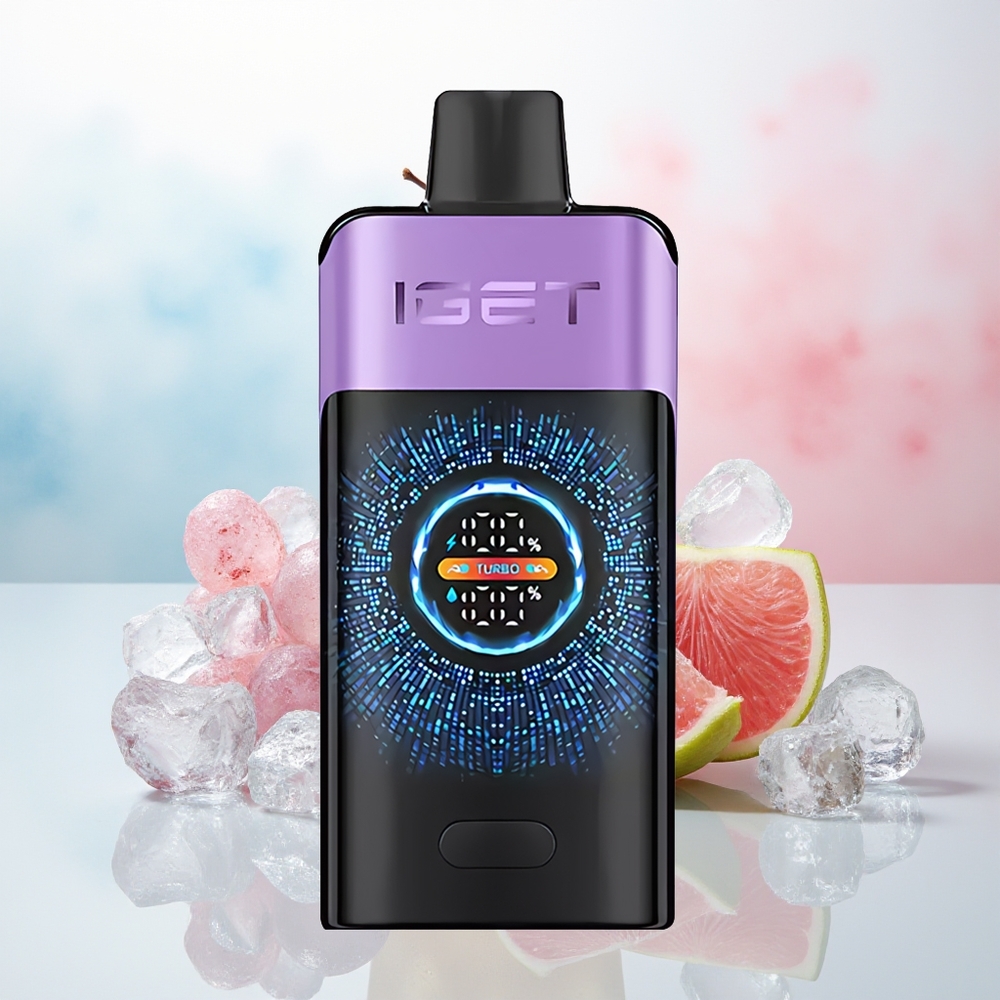 IGET ONE 12000 Puffs Didelis Išlenktas Spalvotas Ekranas 2700 mAh Vynuogių Ledas Wholesale Lithuania