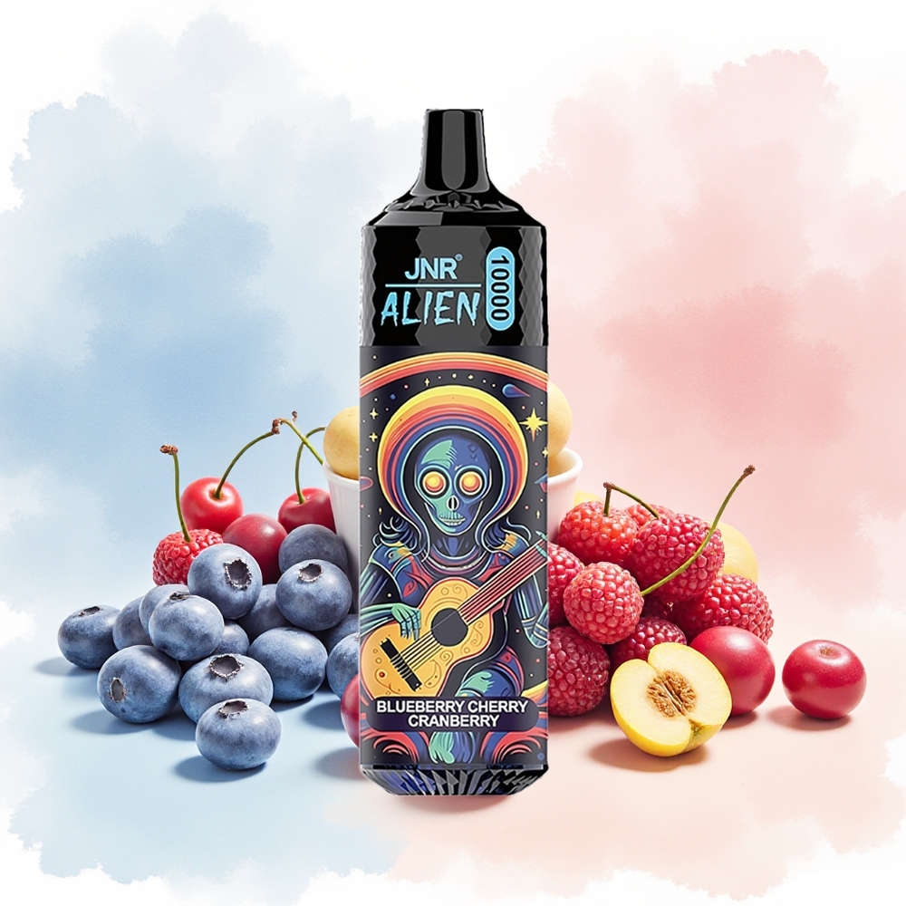 JNR Alien 10000 Puffs 850mAh LED Mėlynųjų Gervuogių Vyšnių Spanguolių Wholesale Lithuania