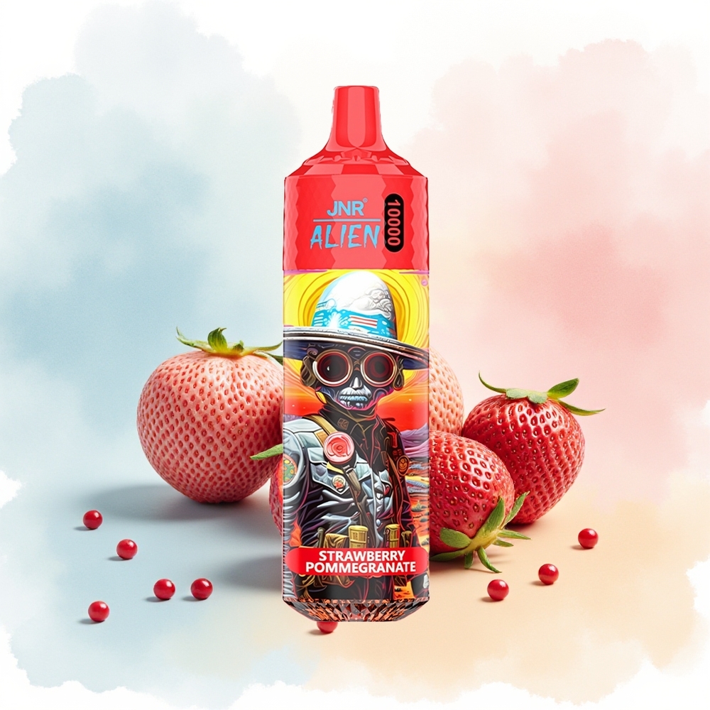 JNR Alien 10000 Puffs 850mAh LED (RGB) Braškė Granatas Lietuva Didmeninė