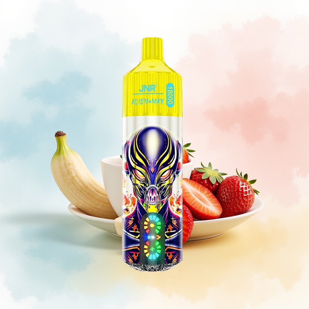 JNR Alien Max 18000 Puffs Dual Mesh 28ml Braškinis Bananas Didmeninė Lietuva