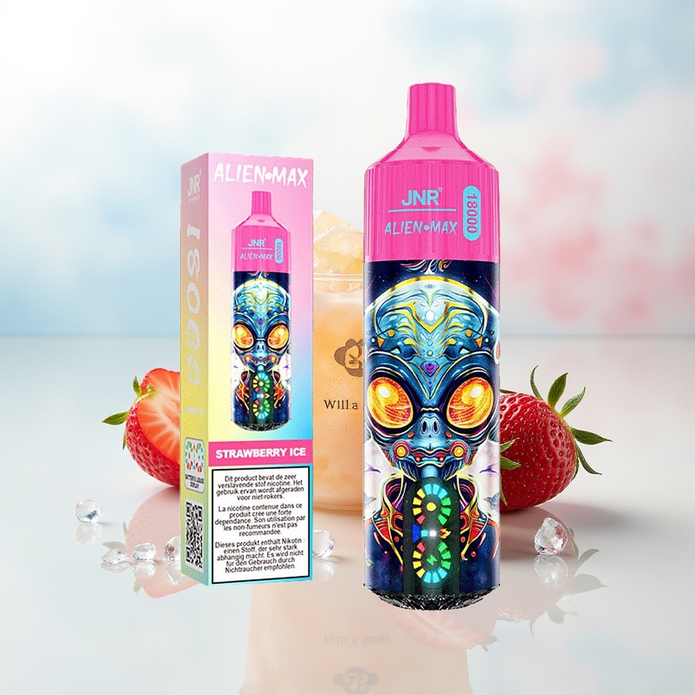 JNR Alien Max 18000 Puffs Dual Mesh 28ml Braškinis Ledas Wholesale Lithuania