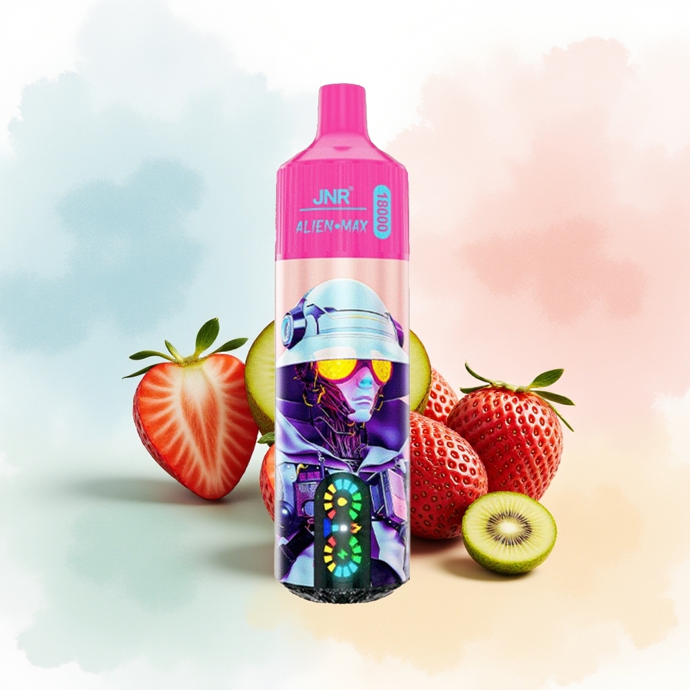 JNR Alien Max 18000 Puffs Dual Mesh Coil Type-C Strawbraškė Kiwi Didmeninė Lietuva