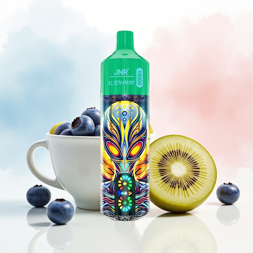 JNR Alien Max 18000 Puffs Dual Mesh Type-C Mėlynųjų serbentų kivi Lietuva didmeninė prekyba