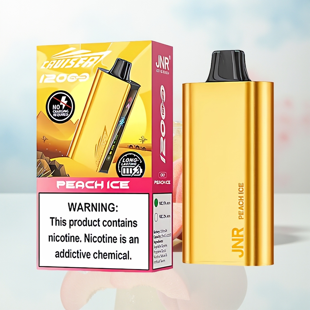 JNR Cruiser 12000 Puffs Built-in 3500 mAh Battery Animation Screen Display Persikų Ledas Lithuania Wholesale