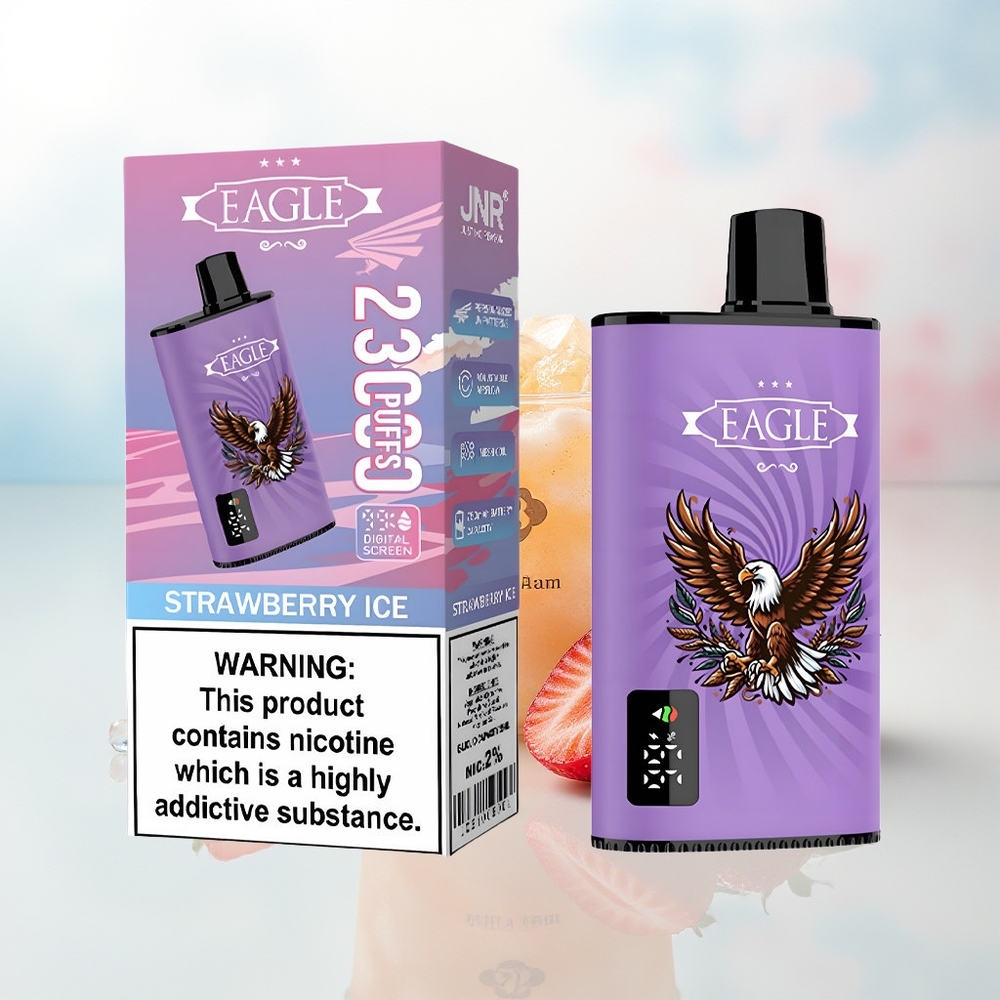 JNR EAGLE Smart 23000 Puffs Adjustable Airflow Type-C Braškių Ledas Wholesale Lithuania