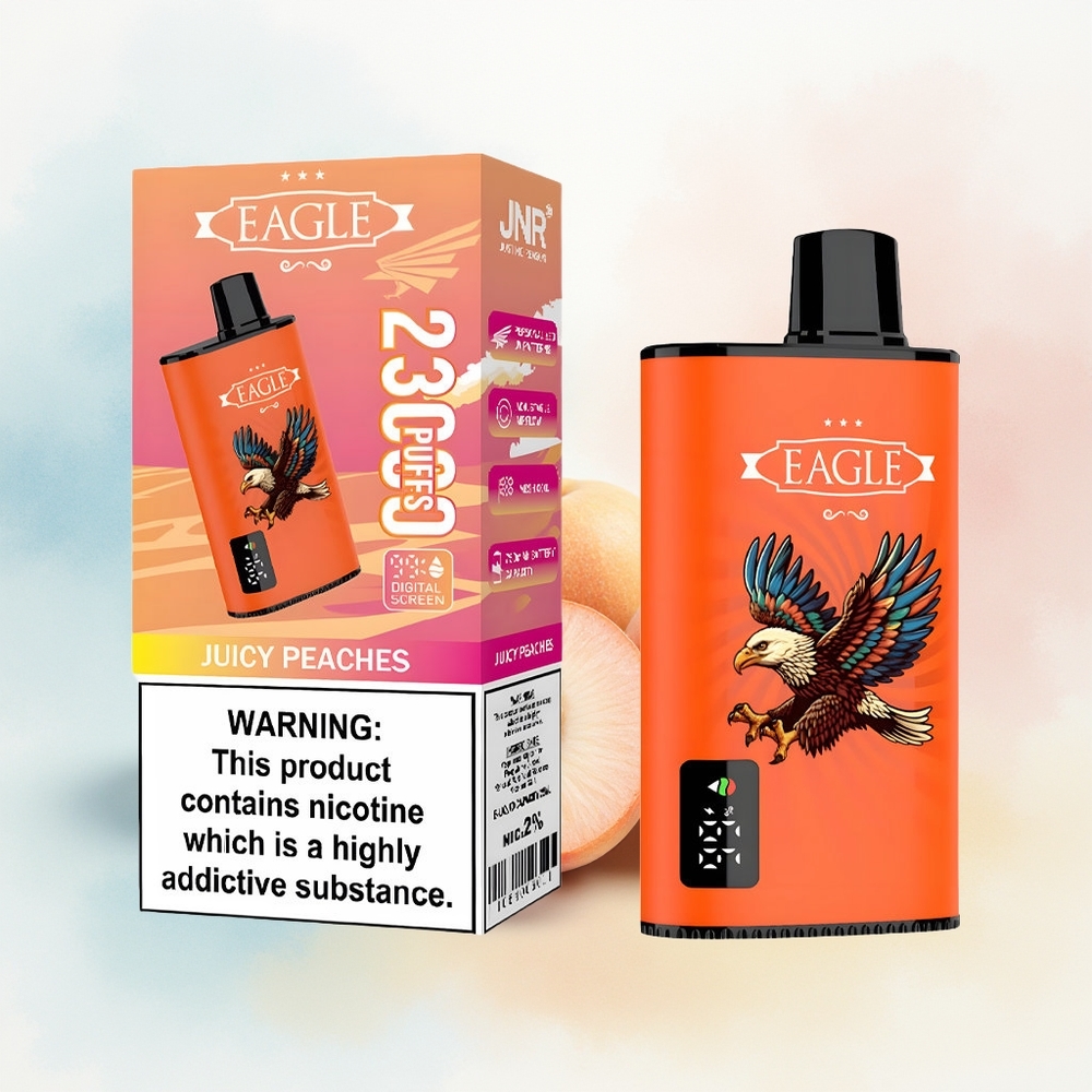 JNR EAGLE Smart 23000 Puffs Adjustable Airflow Type-C Charging Sultūs Persikai Wholesale Lithuania