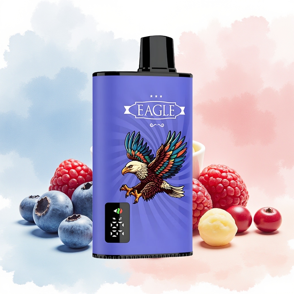 JNR EAGLE Smart 23000 Puffs Digital Screen Adjustable Airflow Mėlynųjų aviečių aviečių vyšnių Lithuania Wholesale