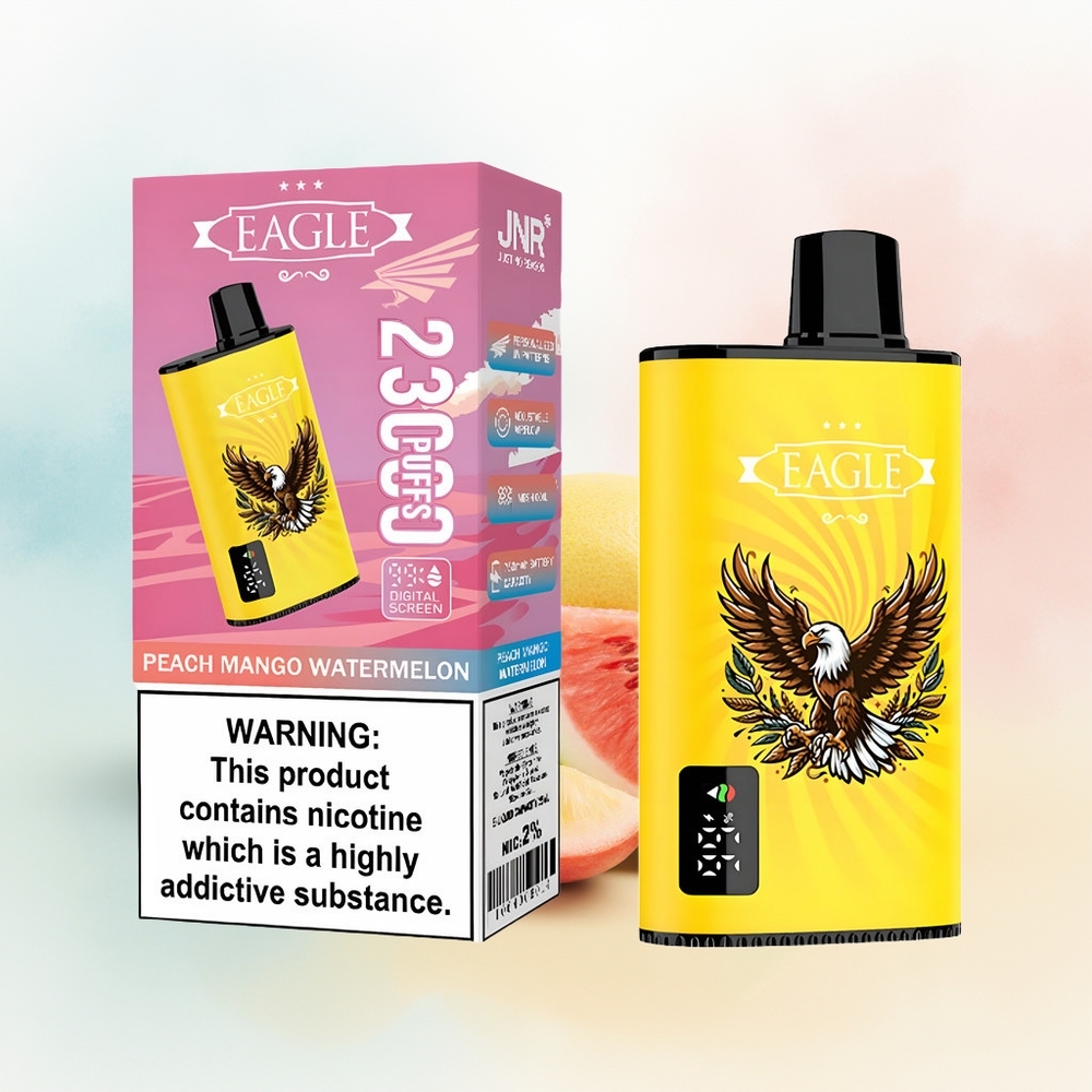 JNR EAGLE Smart 23000 Puffs Digital Screen Adjustable Airflow Persikų Mango Arbūzas Wholesale Lithuania
