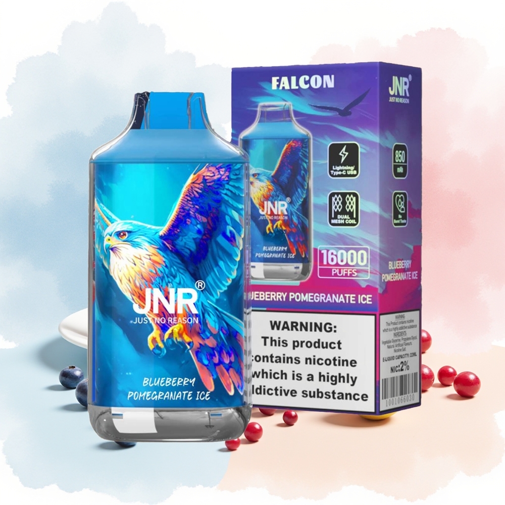 JNR Falcon 16000 Pūsų 22ml Mėlynės Granatų Ledas Wholesale Lithuania