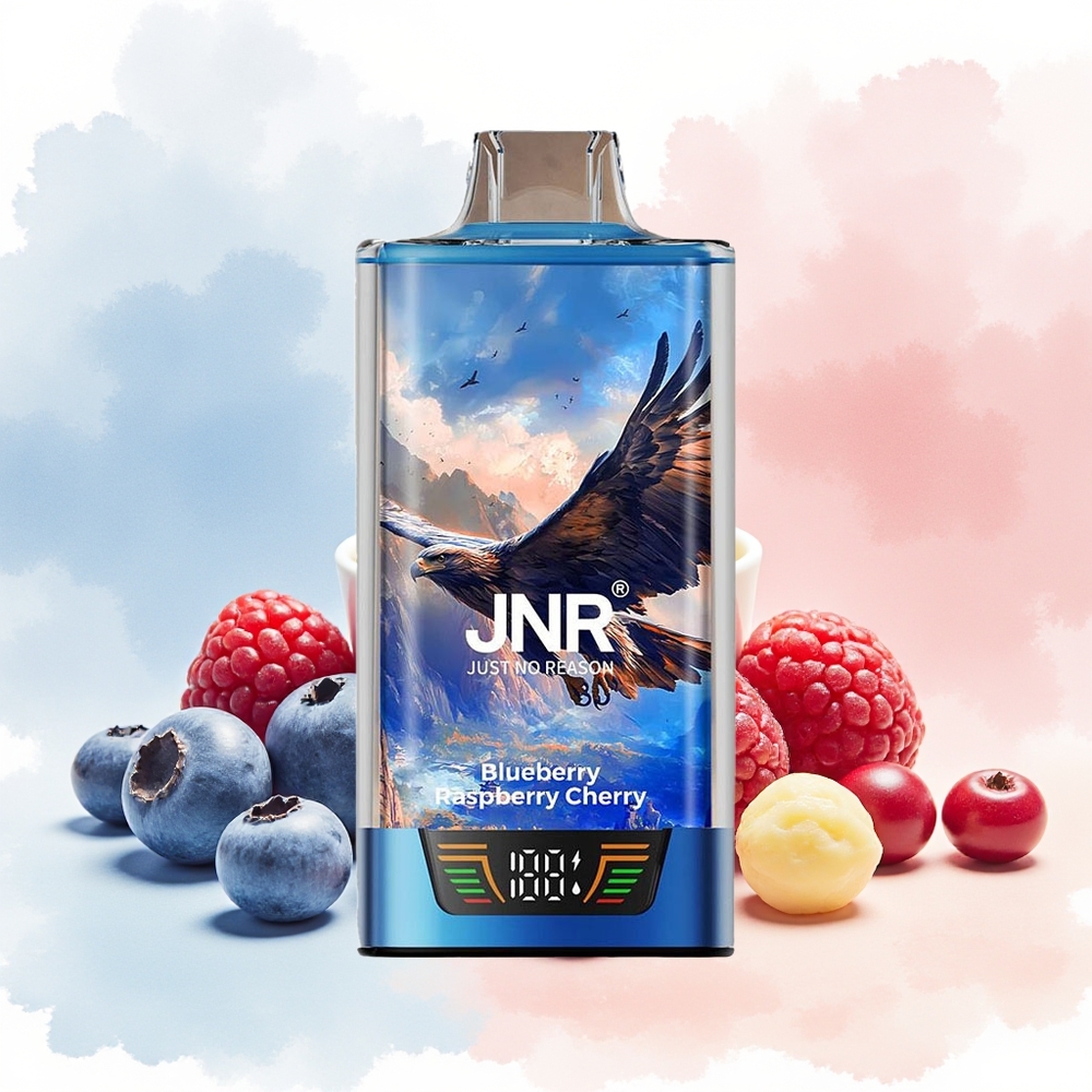 JNR Falcon Pro 28000 30000 užpildų 5% nikotino Mėlynųjų aviečių Aviečių Vyšnių Didmeninė prekyba Lietuva