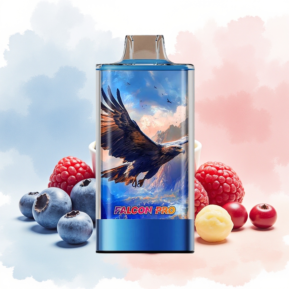 JNR Falcon Pro 28000 30000 užpildų 5% nikotino Mėlynųjų aviečių Aviečių Vyšnių Didmeninė prekyba Lietuva