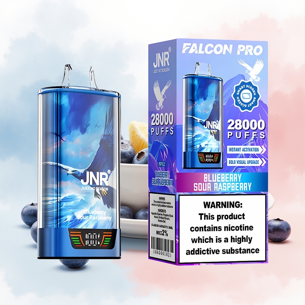 JNR Falcon Pro 28000 30000mAh Smart Display Mėlynųjų serbentų ir raudonųjų avietų Wholesale Lithuania