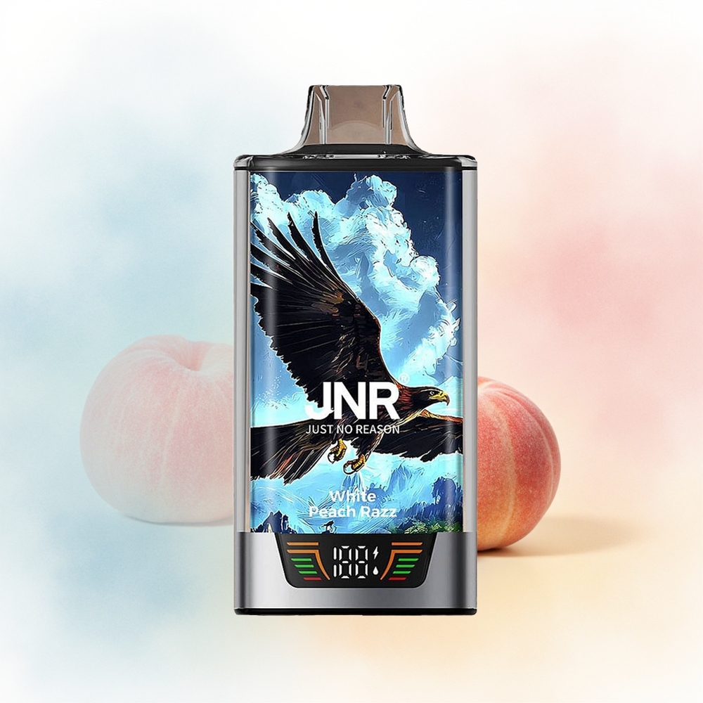 JNR Falcon Pro 28000 950mAh Baltasis Persikas Razz Didmeninė Lietuva