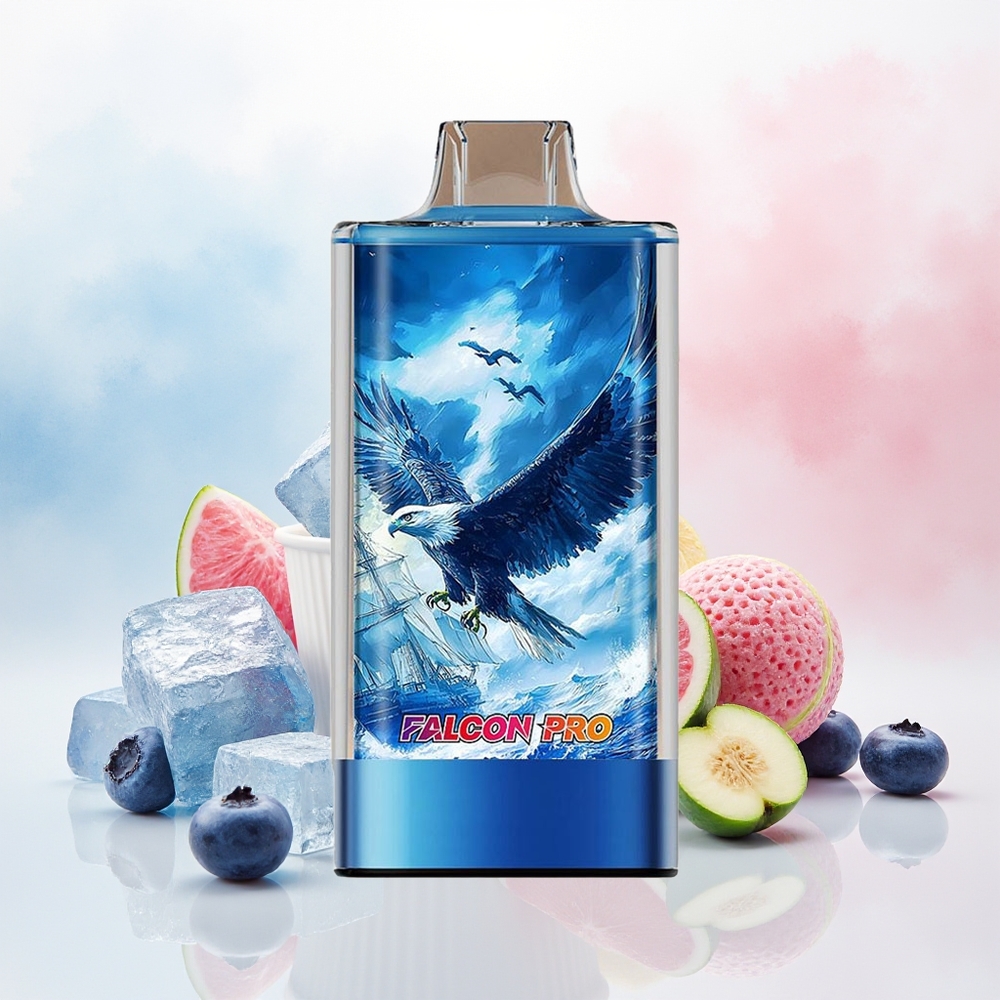 JNR Falcon Pro 28000 Įkrovimas per USB Type-C Dviguba Tinklelinė Spiralė Mėlynųjų Uogų Ledas Wholesale Lithuania