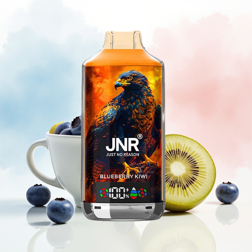 JNR Falcon X 18000 Puffs Dual Mesh Coil Digital Display Mėlynųjų serbentų kiwi Vienkartinis Vaporizatorius Didmeninė Prekyba Lietuva