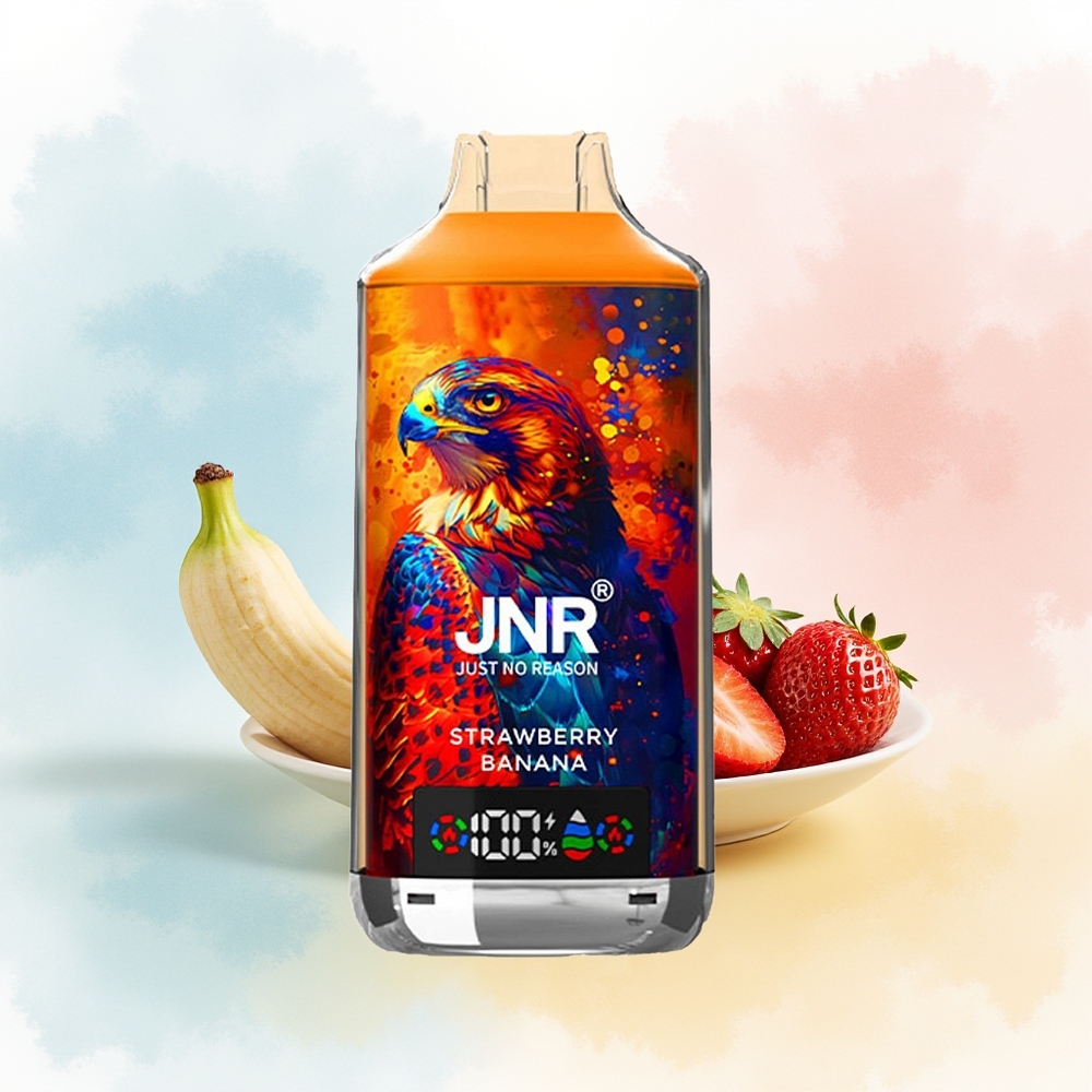 JNR Falcon X 18000 Puffs Dual Mesh Strawbanas Didmena Lietuva