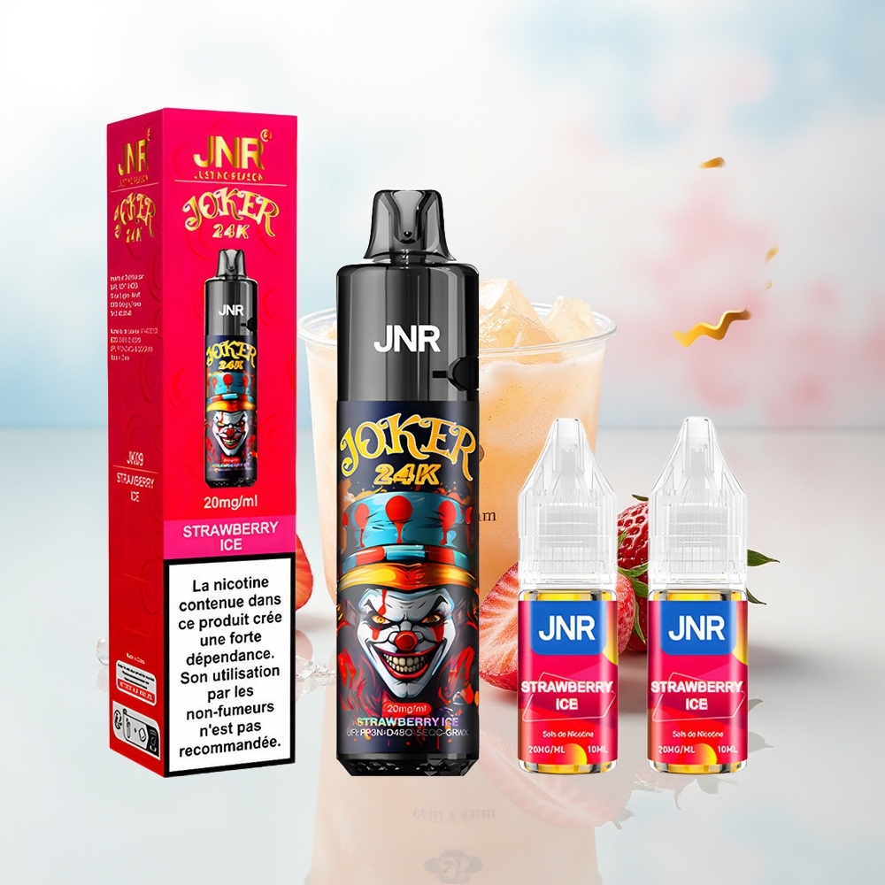JNR Joker 24000 Puffs 2% nicotine Side Refill Design Braškės Ledas Wholesale Lithuania