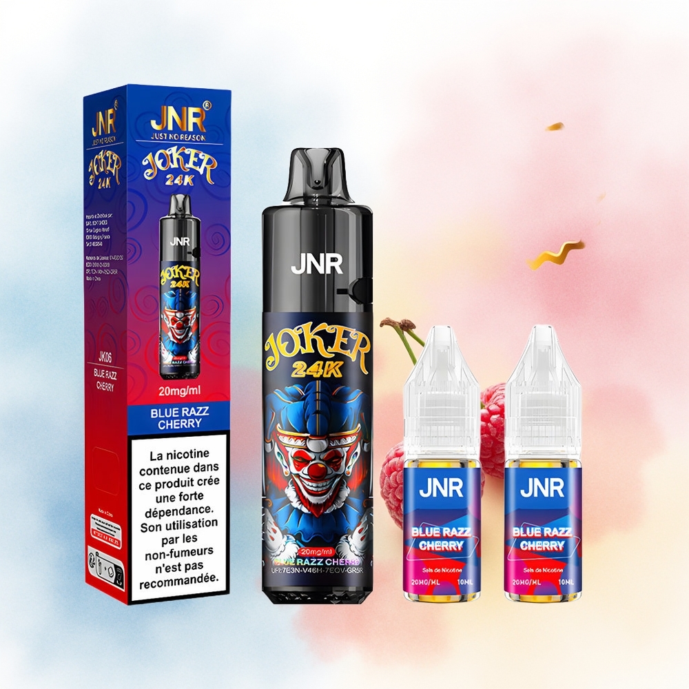 JNR Joker 24000 Puffs 2% nicotine Type-C Charging Mėlynų Braškų Vyšnių Lithuania Wholesale