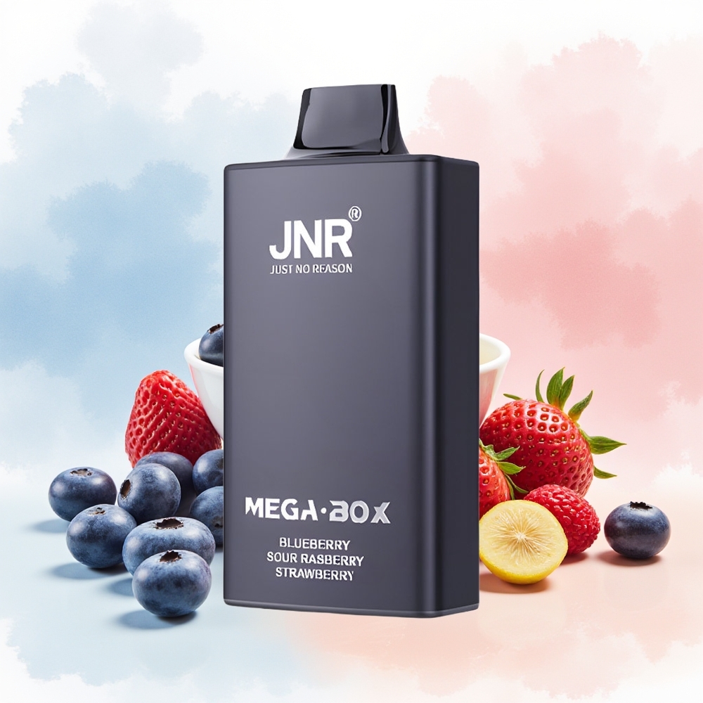 JNR Mega Box 25000 Puffs Dual Mesh Coil Mėlynųjų Uogų Rūgštus Aviečių Žemuogių Didmeninė Prekė Lietuva
