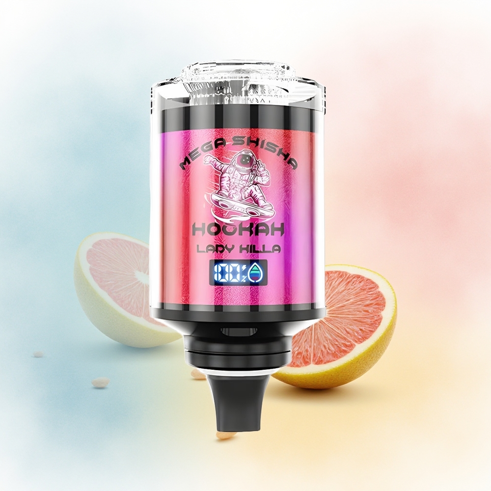 JNR Mega Shisha Hookah 100K 2200mAh Interactive Smart Screen Lady Killa Didžioji prekyba Lietuva