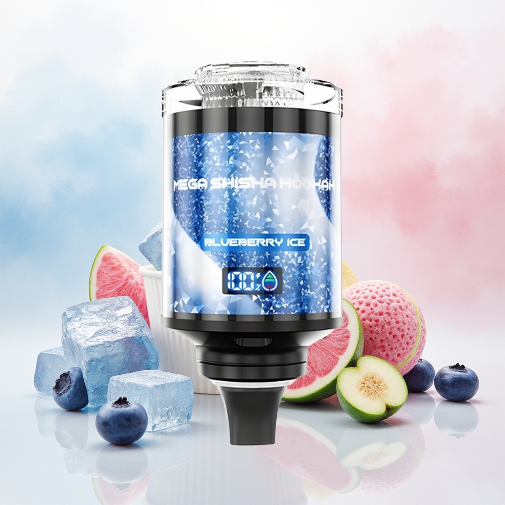 JNR Mega Shisha Hookah 100K 2200mAh Interactive Smart Screen Mėlynųjų Uogų Šaltis Wholesale Lithuania