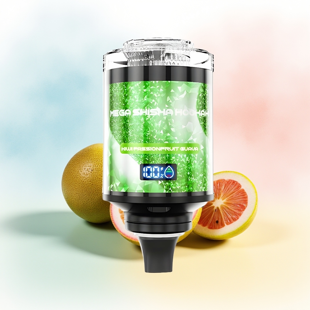 JNR Mega Shisha Hookah 100K 2200mAh Kiwi Pasifruitų Gvajena Didmeninė Lietuva