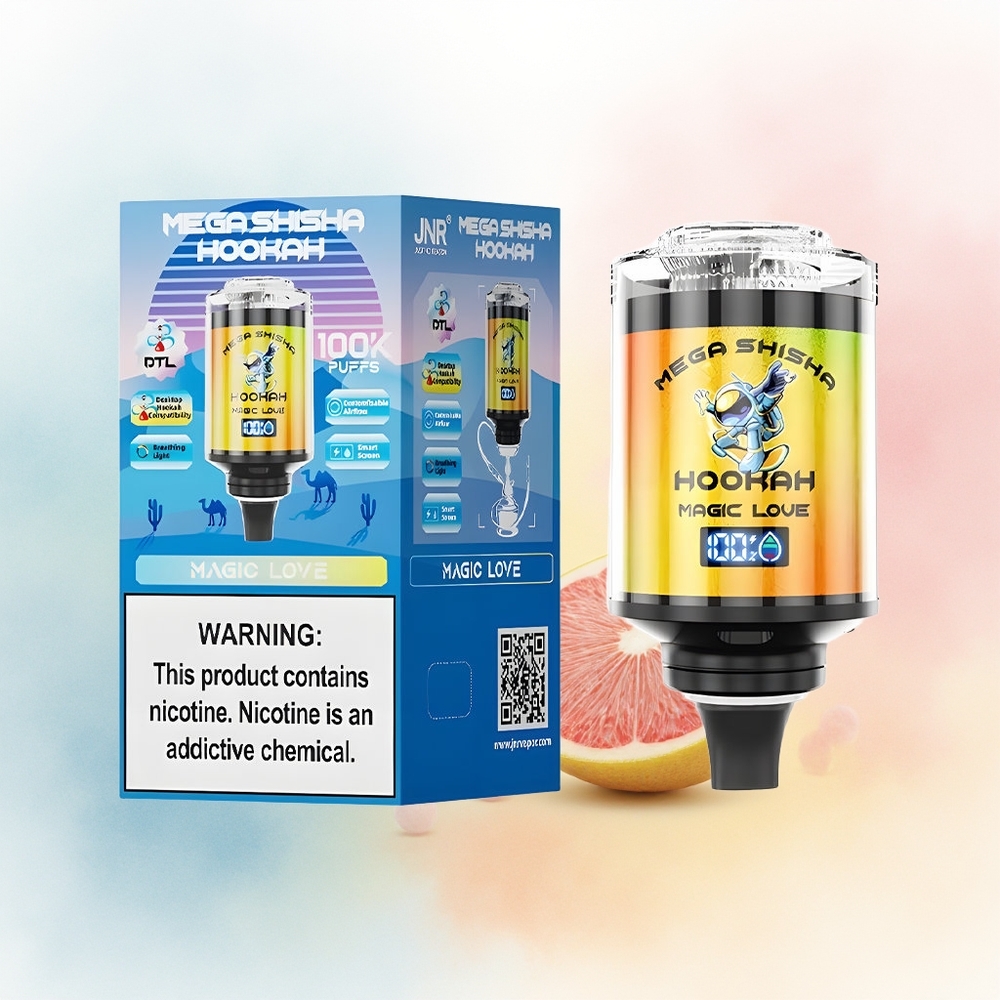 JNR Mega Shisha Hookah 100K 2200mAh Magic Love Didžiosios Apimties Lietuva Didmeninė Prekė