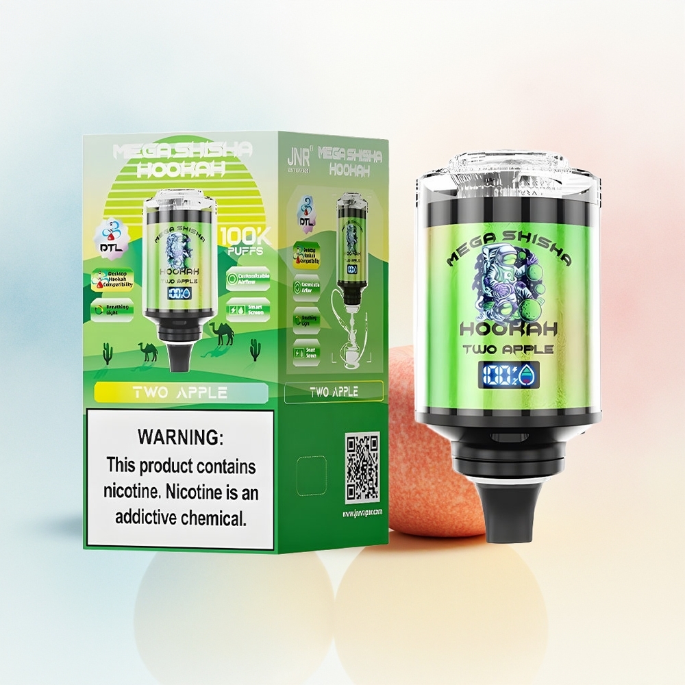 JNR Mega Shisha Hookah 100K 60ml Two Apple Didžiauja Prekyba Lietuva
