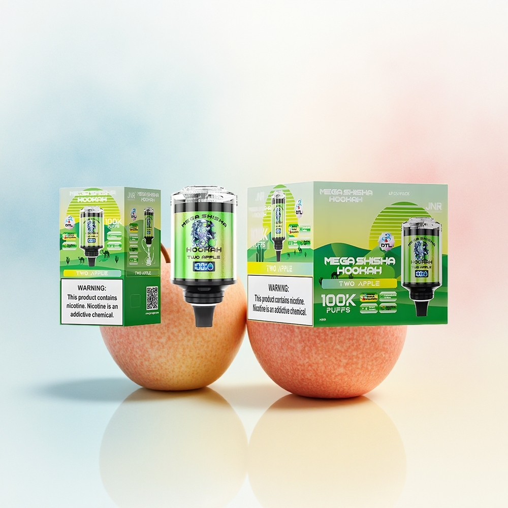 JNR Mega Shisha Hookah 100K 60ml Two Apple Didžiauja Prekyba Lietuva
