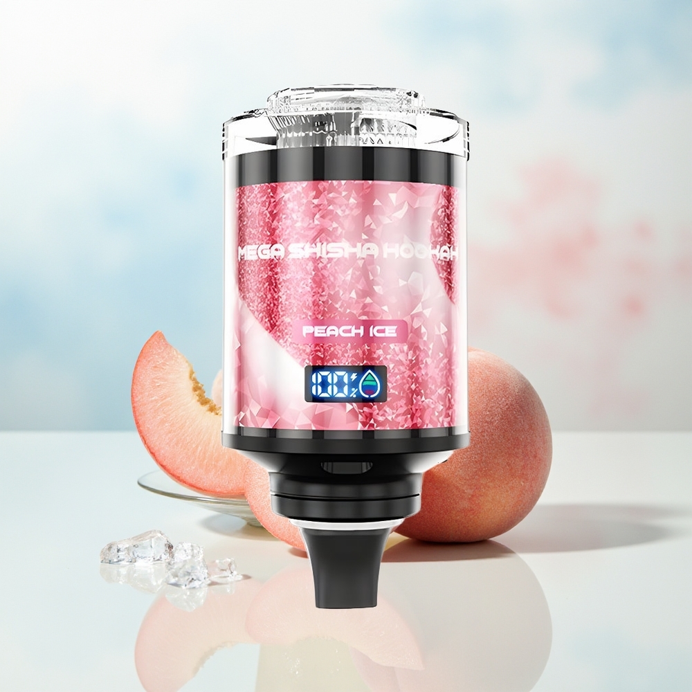 JNR Mega Shisha Hookah 100K Interactive Smart Screen Persikas Ledas Wholesale Lithuania