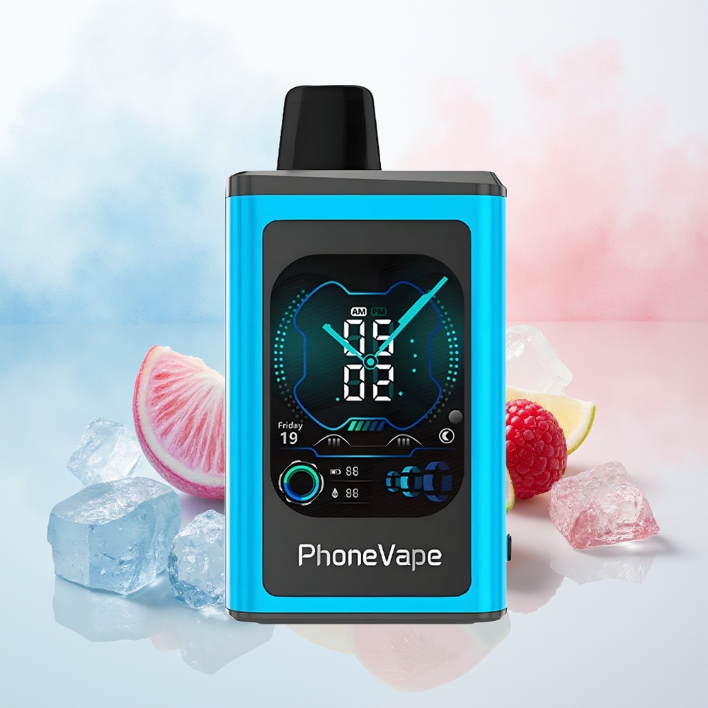JNR PhoneVape 30000 pučiai Adjustable Airflow Full Display Screen Mėlyna Raguotų Uogų Ledas Wholesale Lithuania