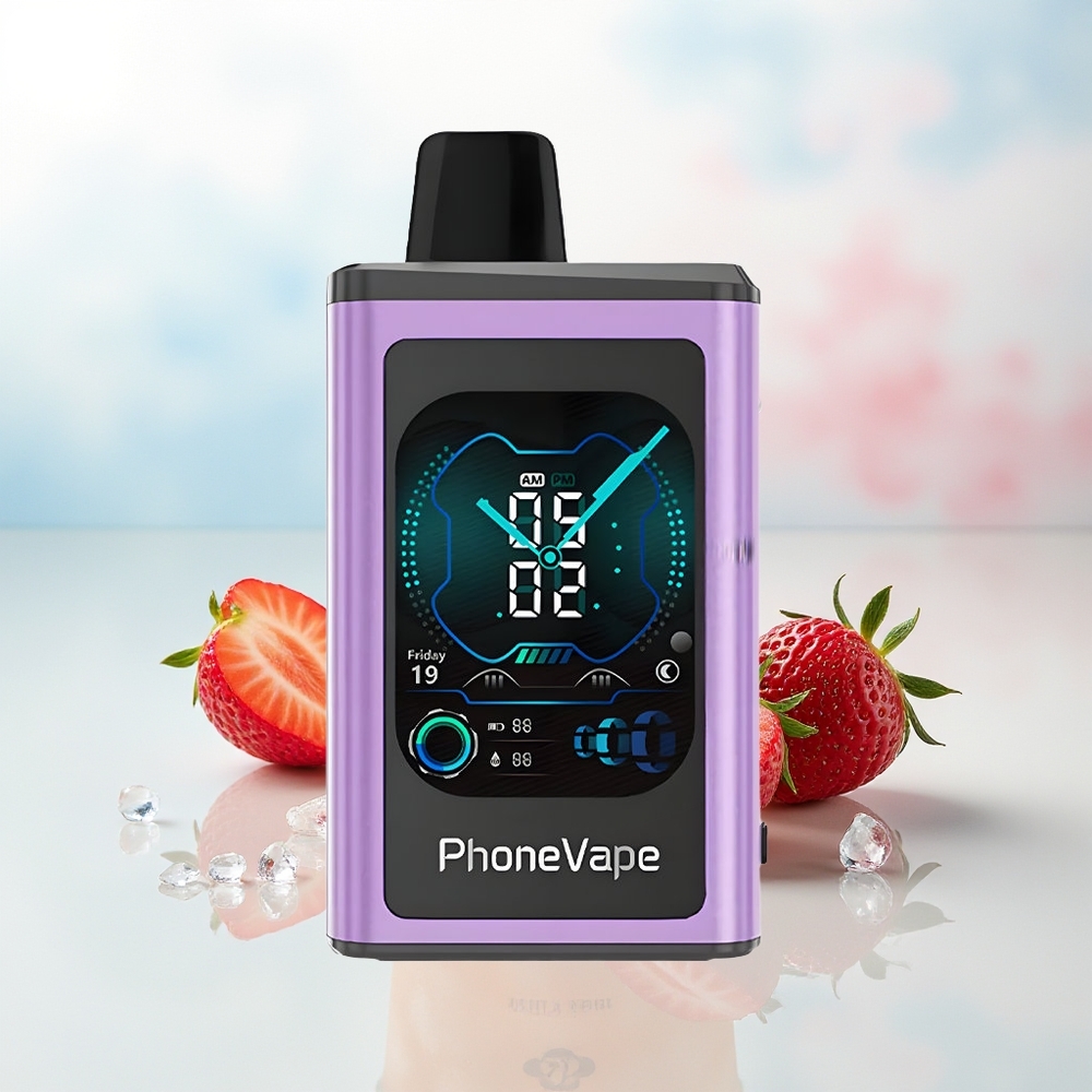 JNR PhoneVape 30000 puffs Adjustable Airflow Full Display Screen Braškų Ledas Wholesale Lithuania