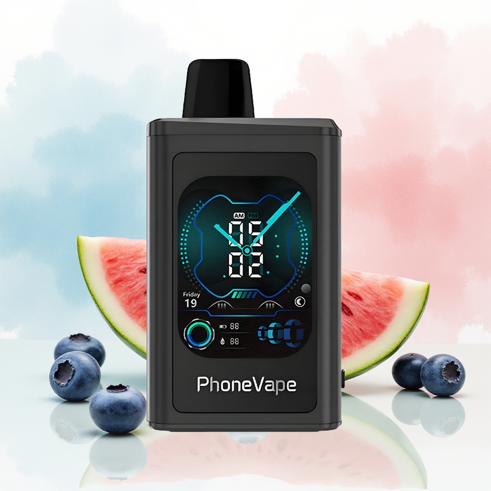 JNR PhoneVape 30000 puffs Adjustable Airflow Full Display Screen Mėlynųjų arbūzų Lithuania Wholesale