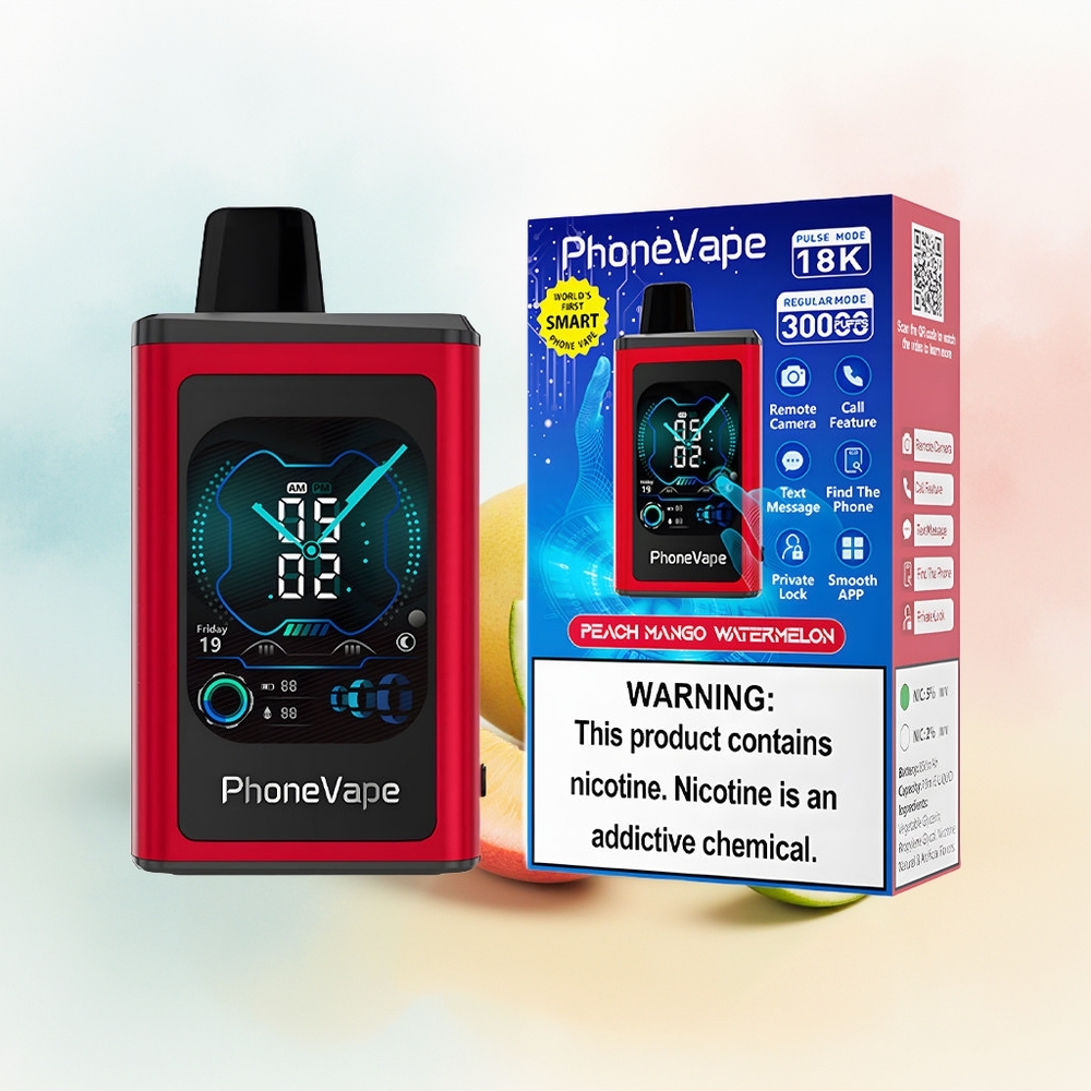 JNR PhoneVape 30000 puffs Adjustable Airflow Full Display Screen Persikas Mango Arbūzas Wholesale Lithuania