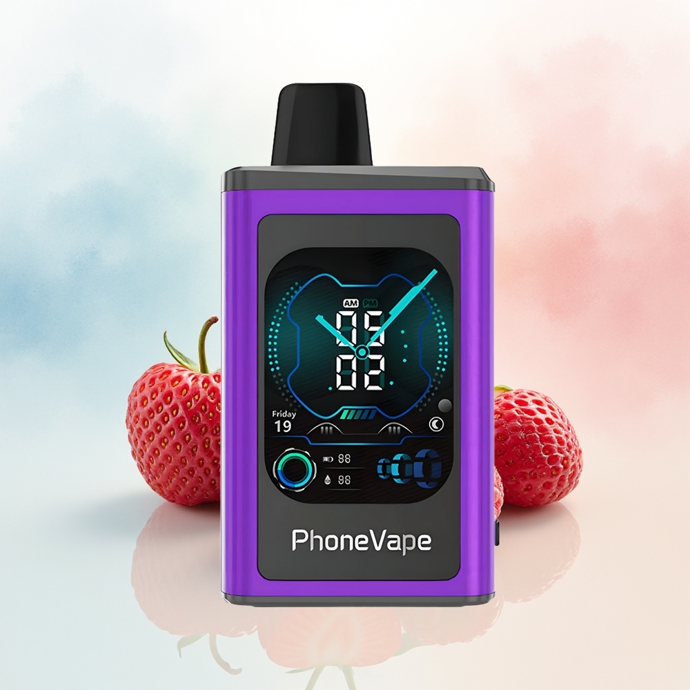 JNR PhoneVape 30000 puffs Adjustable Airflow Full Display Screen Vyšnia Braškė Avietė Wholesale Lithuania