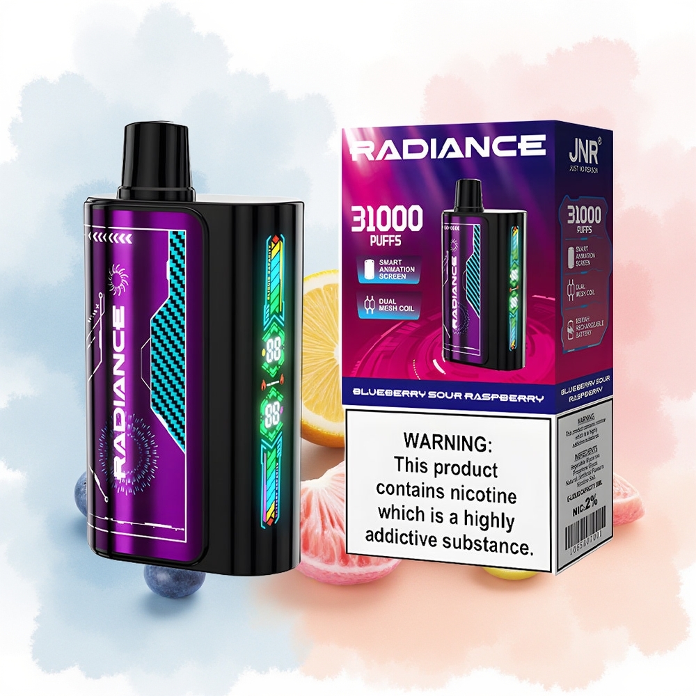 JNR Radiance 31000 Pūsų 28ml Mėlynių Agronų ir Rūgščių Aviečių Wholesale Lithuania