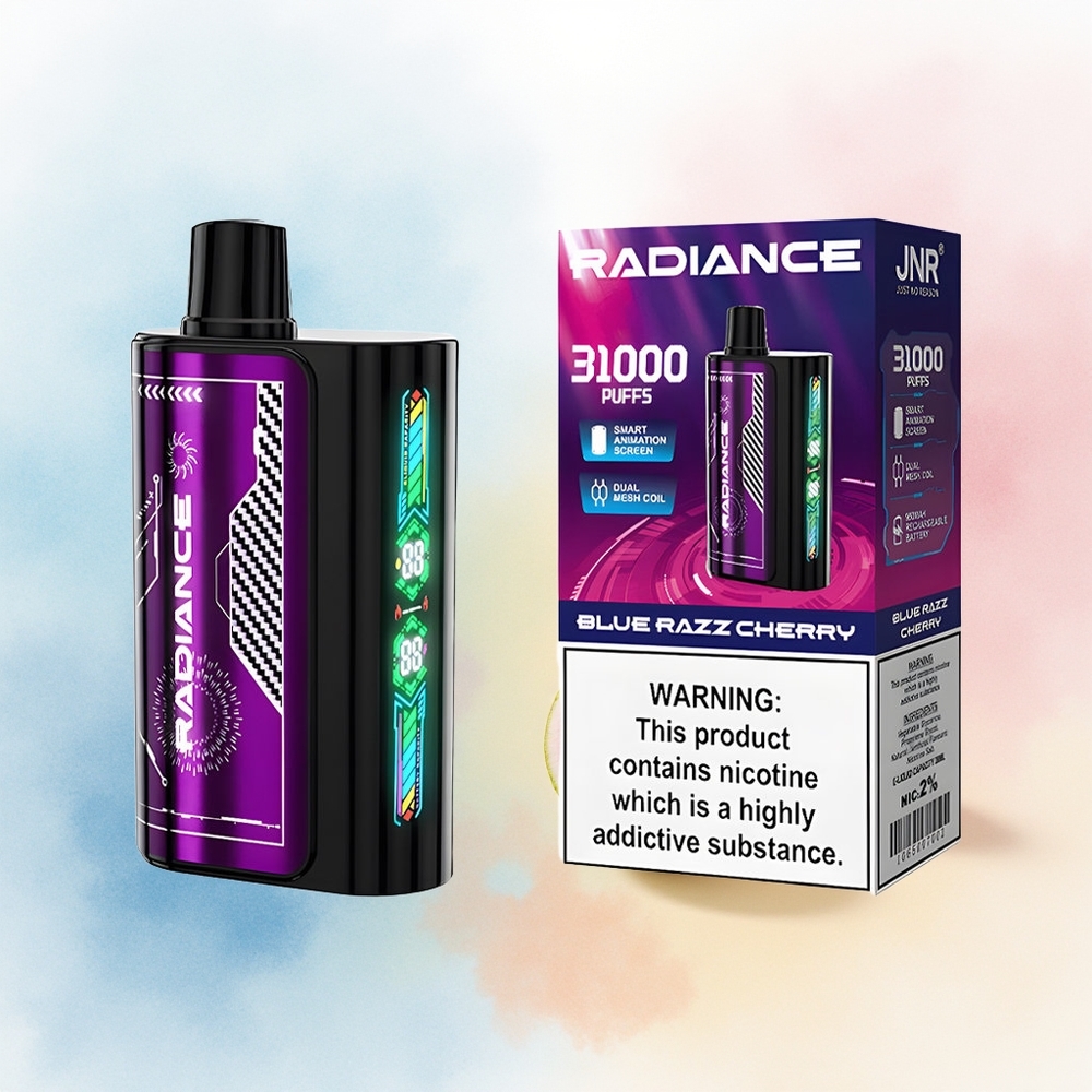 JNR Radiance 31000 Puffs 28ml Mėlynųjų Aviečių Vyšnių Didmeninė Prekė Lietuvoje