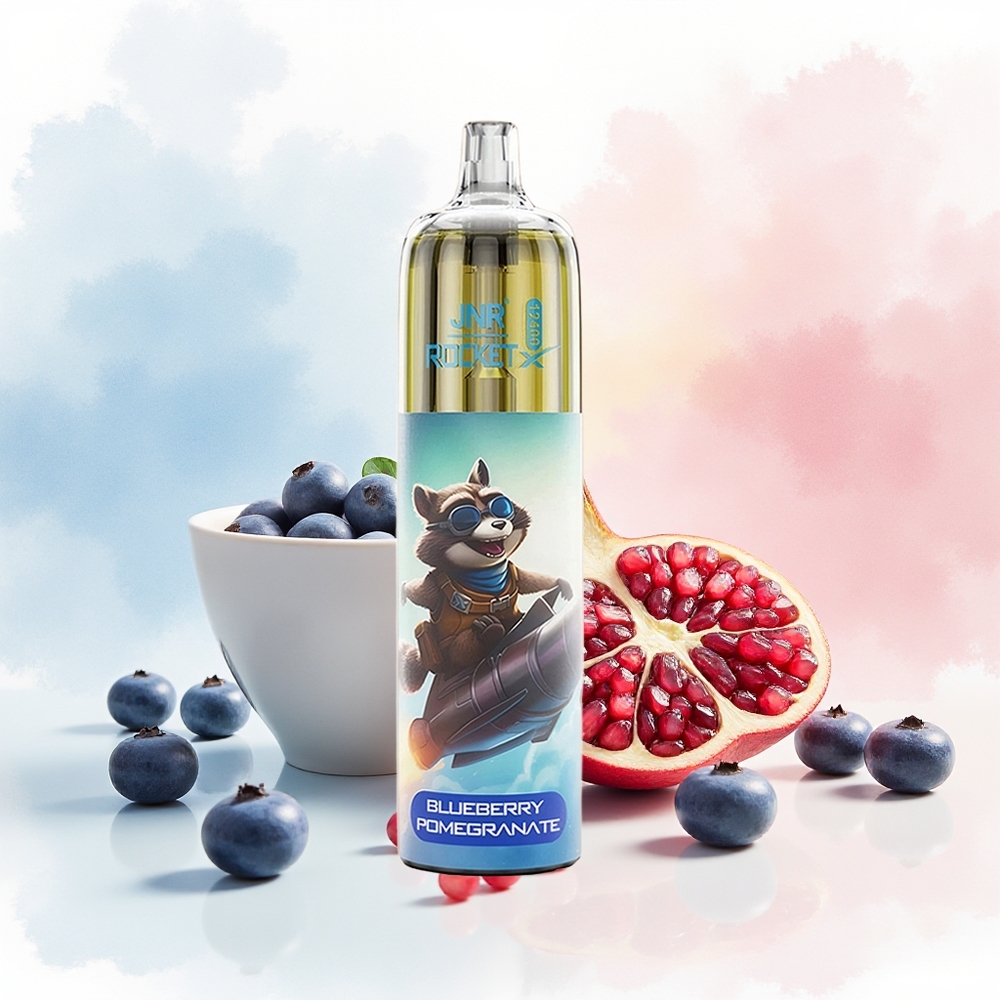 JNR Rocket-X 12400 Puffs RGB lights Type-C Quick Charge Mėlynųjų Serbentų Granatas Wholesale Lithuania