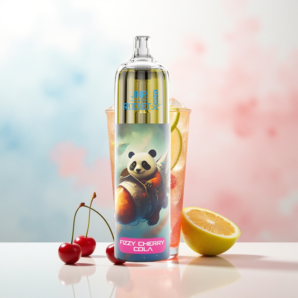 JNR Rocket-X 12400 Puffs RGB lights Type-C greita įkrova Gazuota vyšnių kolos didmeninė prekyba Lietuva