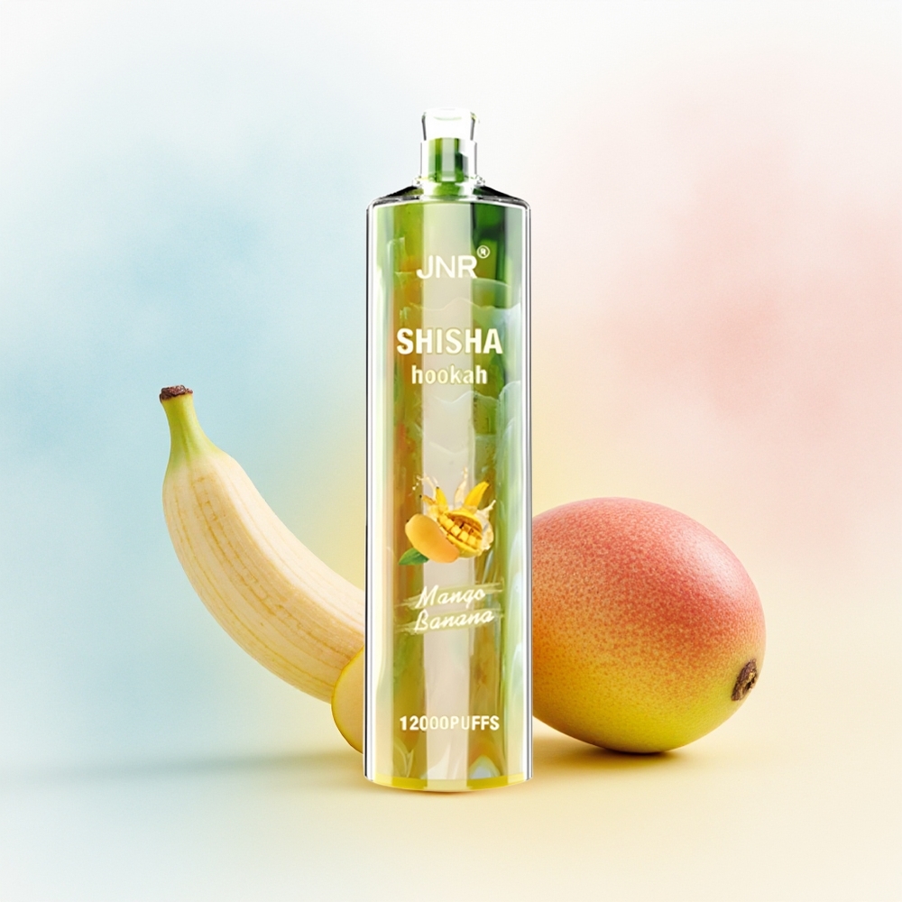 JNR Shisha Hookah 12000 Puffs 24ml Mango Banana Didmeninė Lietuva