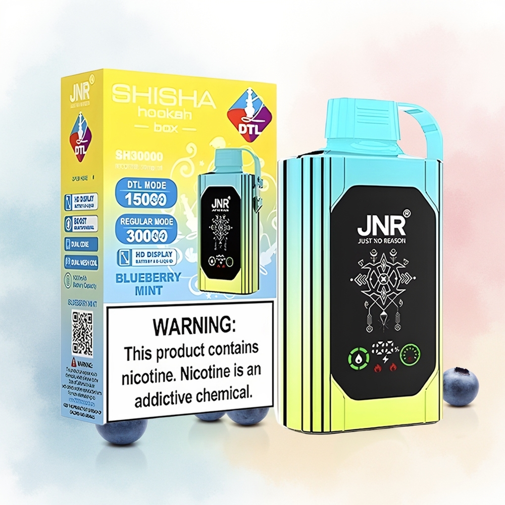 JNR Shisha Hookah 20500 Puffs Dual Mesh Coil Type-C Quick Charge Mėlynųjų Uogų Mėta Wholesale Lithuania